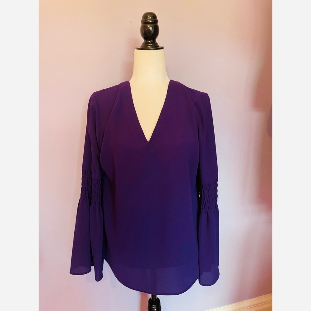 Michael Kors purple bell sleeved blouse